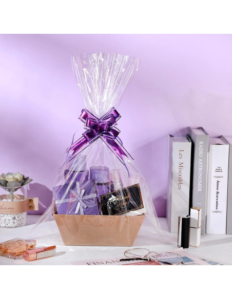 Juego de 50 Cestas de Regalo Canlierr con Lazos y Bolsas