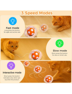 Juguete Interactivo para Gatos VIWIK Bola Automática 80cm 2
