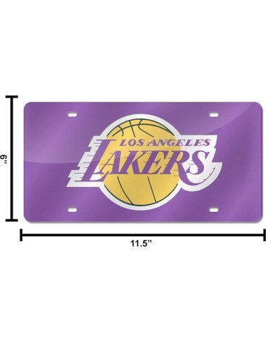 Placa de Licencia NBA Los Angeles Lakers Rico 15x30 cm