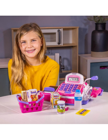 Caja Registradora de Juguete Kidplokio Rosa 35.56x15.24cm