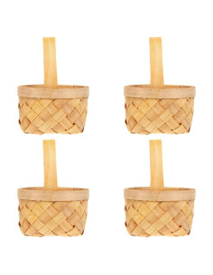 Cestas Tejidas DOITOOL 4 Pcs Madera 6.35x4.32cm
