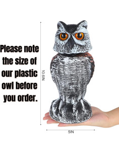 Escultura de Búho Repelente de Aves Hausse - Set de 2 2