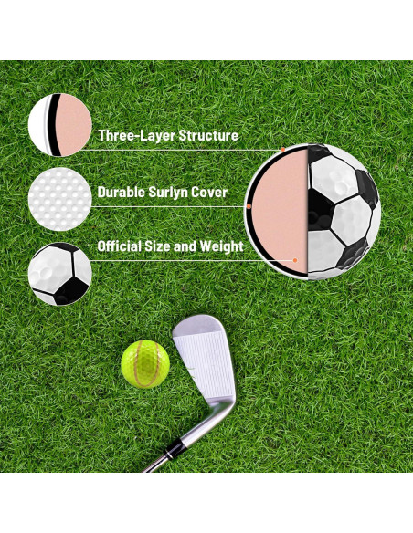 Bolas de Golf Divertidas Sheffla - Regalo para Niños y Golfistas