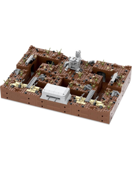 Conjunto de Bloques MOOXI Fortificaciones WWII 1351 Piezas