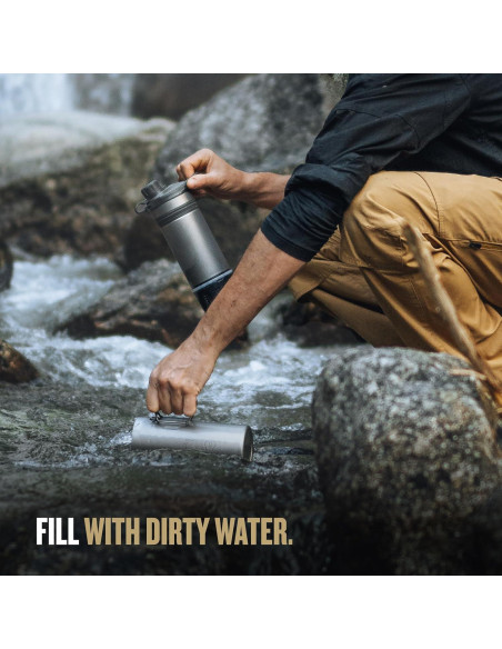 Botella Purificadora GRAYL GeoPress Titanio 710 ml