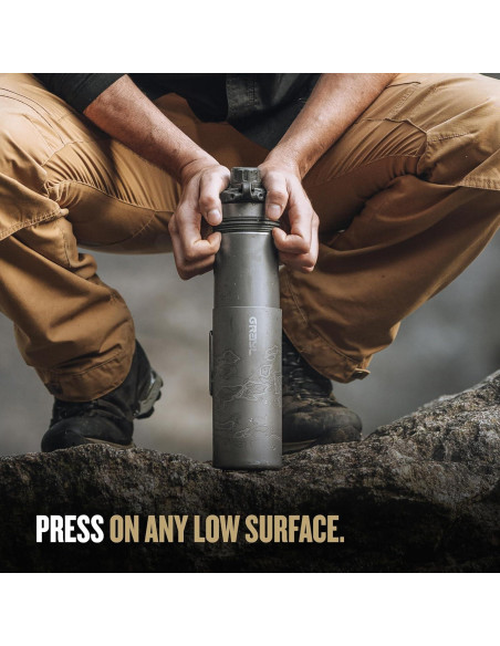 Botella Purificadora GRAYL GeoPress Titanio 710 ml