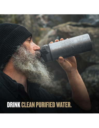 Botella Purificadora GRAYL GeoPress Titanio 710 ml