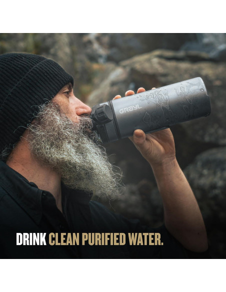 Botella Purificadora GRAYL GeoPress Titanio 710 ml