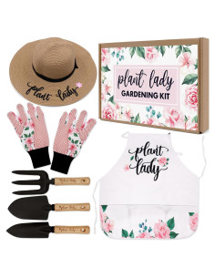 Kit de Jardinería Percozzi para Mujeres con Sombrero y Guantes