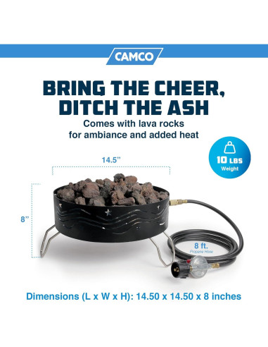 Calentador de Propano Portátil Camco 58041 para Camping 65,000 BTU