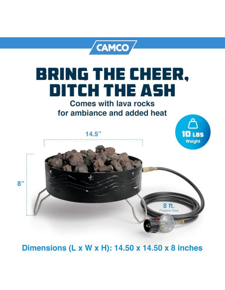 Calentador de Propano Portátil Camco 58041 para Camping 65,000 BTU