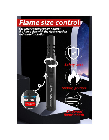 Encendedor de Antorcha MEIRUBY Lightsaber Butano Negro