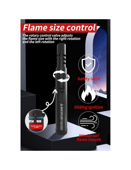 Encendedor de Antorcha MEIRUBY Lightsaber Butano Negro