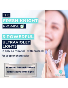 Limpiador de Retenedores Fresh Knight - Estuche UV Blanco 2