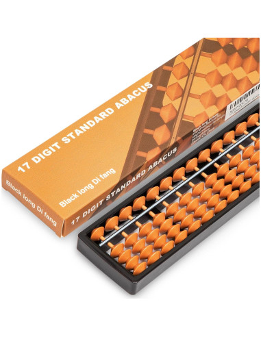 Ábaco Digital Black Long 17 Columnas 26.5x6x1.5cm