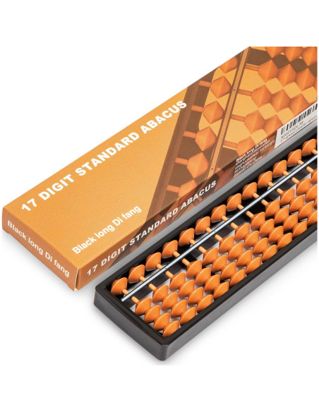Ábaco Digital Black Long 17 Columnas 26.5x6x1.5cm