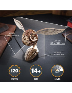 Rompecabezas 3D UGEARS Snitch Dorada Harry Potter 209g 2