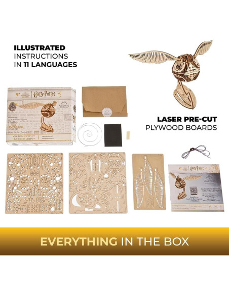 Rompecabezas 3D UGEARS Snitch Dorada Harry Potter 209g Rompecabezas 3D UGEARS Snitch Dorada Harry Potter 209g