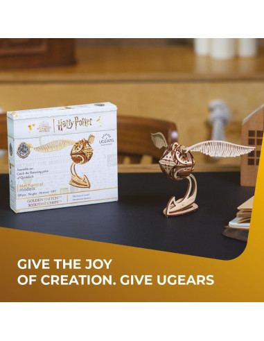 Rompecabezas 3D UGEARS Snitch Dorada Harry Potter 209g