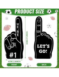 Dedos de Espuma Sinmoe 24 Pcs para Eventos Deportivos 2