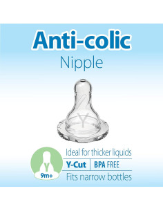 Chupón de Silicona Y-Cut Dr. Brown para Líquidos Espesos 6 Unidades 2