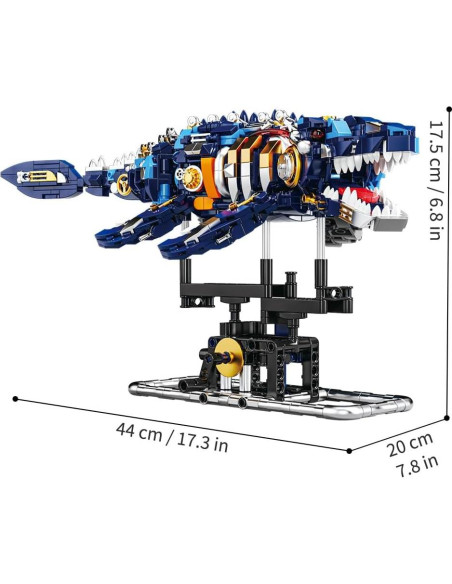 Conjunto de Construcción de Dinosaurios Marinos RiceBlock 785 Piezas