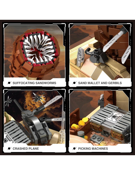 Juego de Bloques Sandworm BuicraHub 1688 Piezas Creativo