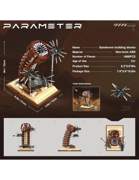 Juego de Bloques Sandworm BuicraHub 1688 Piezas Creativo