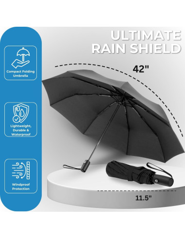Paraguas de Viaje Liberty Imports 3 Pack Compacto y Ligero