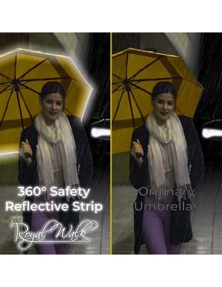 Paraguas Plegable Royal Walk Amarillo Automático 120 cm Paraguas Plegable Royal Walk Amarillo Automático 120 cm