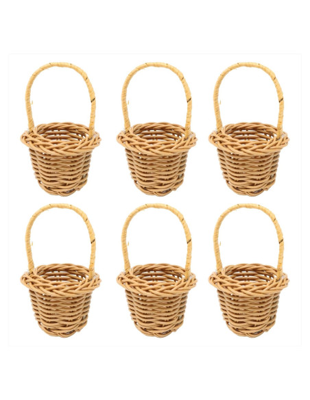 Cestas Tejidas Mini Honbay 6PCS para Decoración y Regalos