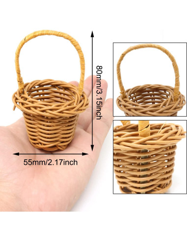 Cestas Tejidas Mini Honbay 6PCS para Decoración y Regalos