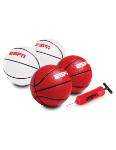 Conjunto Mini Baloncesto ESPN 4 Balones 12,7 cm con Bomba