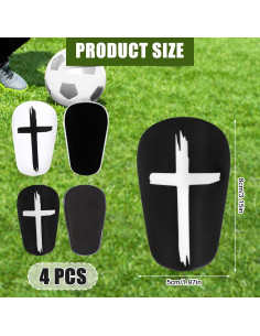 Espinilleras Mini XIHIRCD 8x5cm Negro Blanco Protección 2