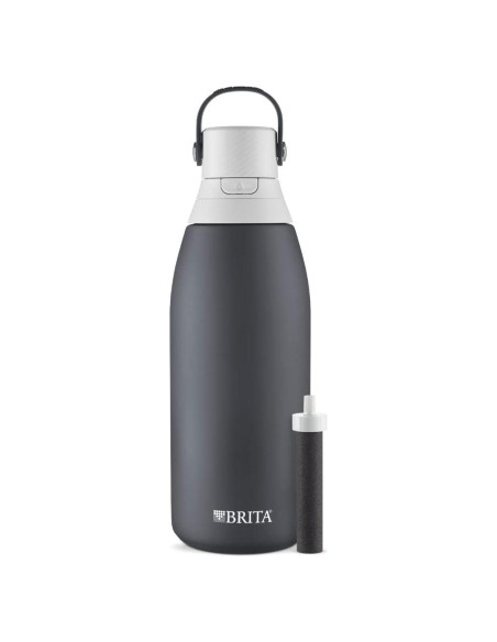 Botella Filtrante Brita de Acero Inoxidable 32 oz Aislada