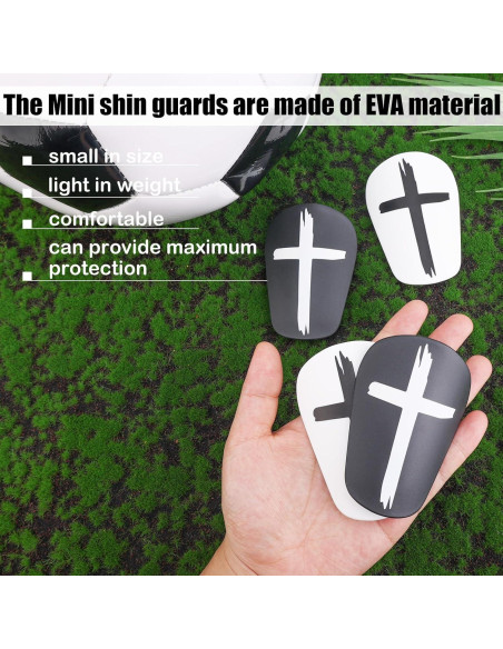 Espinilleras Mini XIHIRCD 8x5cm Negro Blanco Protección