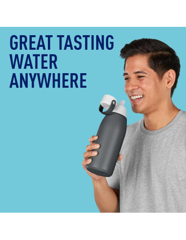 Botella Filtrante Brita de Acero Inoxidable 32 oz Aislada