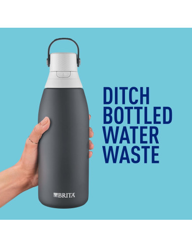 Botella Filtrante Brita de Acero Inoxidable 32 oz Aislada