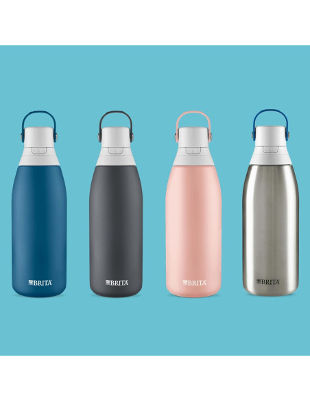 Botella Filtrante Brita de Acero Inoxidable 32 oz Aislada
