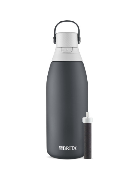 Botella Filtrante Brita de Acero Inoxidable 32 oz Aislada