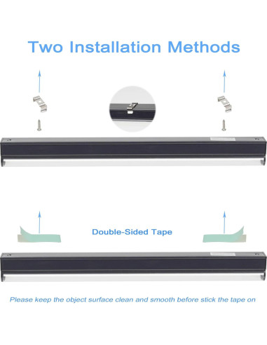 Barra de Luz Negra LED GREENIC 10W 30cm USB 2 Piezas