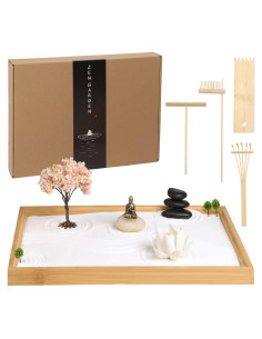 Kit Jardín Zen FOLKOR LIFE con Buda y Soporte de Incienso
