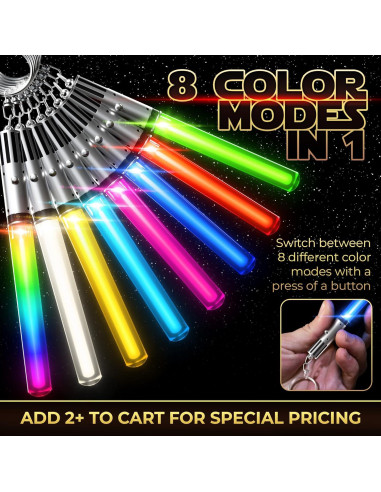 Llavero Espada de Luz Star Wars 8 Colores LED Brillante