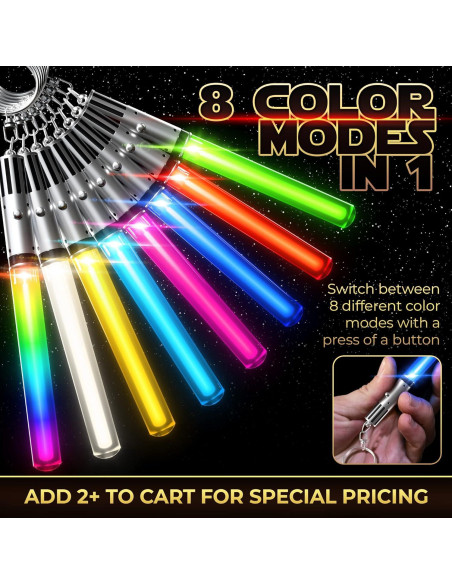 Llavero Espada de Luz Star Wars 8 Colores LED Brillante