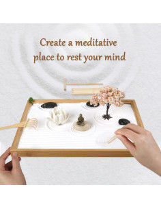 Kit Jardín Zen FOLKOR LIFE con Buda y Soporte de Incienso 2