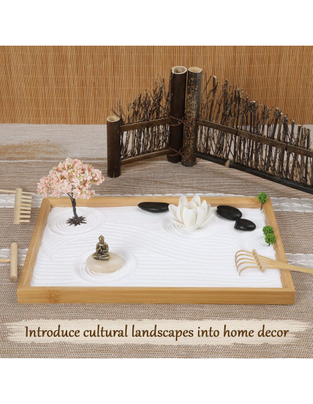 Kit Jardín Zen FOLKOR LIFE con Buda y Soporte de Incienso