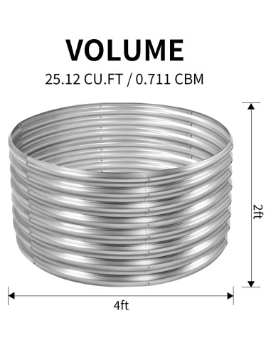 Cama de Jardín Elevada Galvanizada Land Guard 121.92 cm