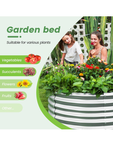 Cama de Jardín Elevada Galvanizada Land Guard 121.92 cm