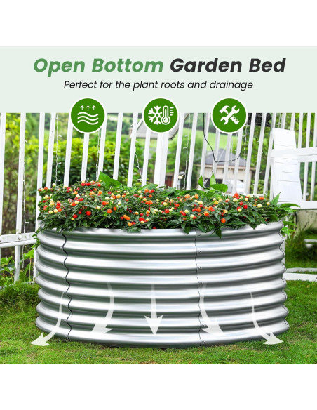 Cama de Jardín Elevada Galvanizada Land Guard 121.92 cm