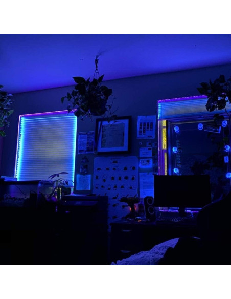 inShareplus Tira LED UV 24W 10M 600 LEDs 12V para Fiesta